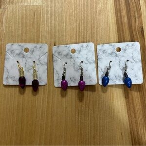 Hand-crafted Christmas Bulb Earrings